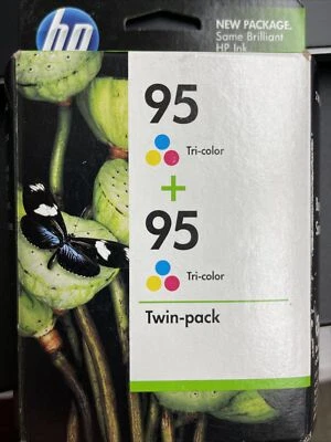 HP 95 Tri-Color 2 Pack Ink  Sealed box Exp. 2011 - Image 1 of 3