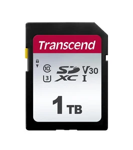1TB Transcend 300S SDXC UHS-I U3 V30 SD Memory Card CL10 100MB/sec - Picture 1 of 2
