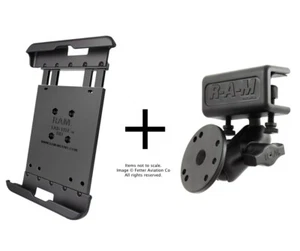 RAM Flat Clamp Glareshield Mount for iPad Mini, Used w/Otterbox, Other Cases - Picture 1 of 5