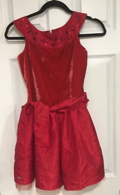 Vestido de Navidad American Girl Joyful Jewels rojo de vacaciones para niñas talla 10 Foto 1 de 3