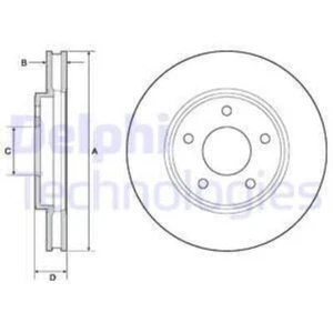 DELPHI 2x Disco de Freno Delantero Ø283 MM para Nissan Leaf ZE1 Eléctrico ZE0 - Imagen 1 de 1