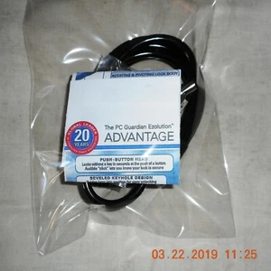 PC GUARDIAN EZOLUTION ADVANTAGE CLASIC TWO KEY SECURITY CABLE LOCK - Picture 1 of 6