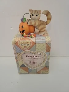 Calico Kittens Enesco #104148 Caught with a Paw in the Pumpkin Figurine C1/184 - Picture 1 of 21