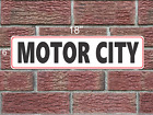 Motor City 6x18 Metal Sign