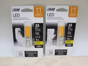 2 PACK FEIT T4 GY8.6 LED Bulb Warm White 35 Watt Outdoor Security Light Bulb - Picture 1 of 2