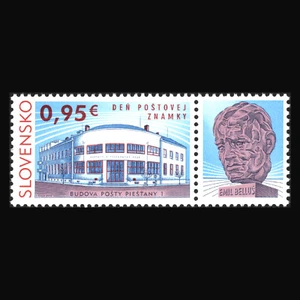 Slovakia 2016 - Stamp Day "Piesany 1 Post Office Building" - Sc 756 MNH - Picture 1 of 2