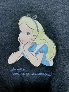 Disney Alice In Wonderland Collection By Pazzo Girls Sweatshirt Size M Gray - Picture 1 of 8