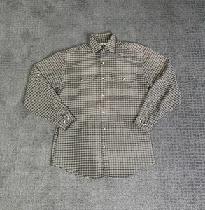 Camicia vintage LL Bean uomo SM manica lunga bottoni quadri check beige rosso verde - Foto 1 di 9