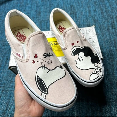 RARO Vans X Peanuts Smack Zapatillas Sin Cordones Charlie Brown Snoopy Edición Limitada Foto 1 de 4