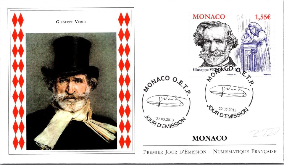 Monaco SC# 2722 FDC 2013 Giuseppe Verdi - A03066 - Image 1 of 2