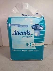 Vintage Attends Pull-Ons 7 protección media pesada totalmente nuevo 2002 tela 20 PK - Imagen 1 de 6