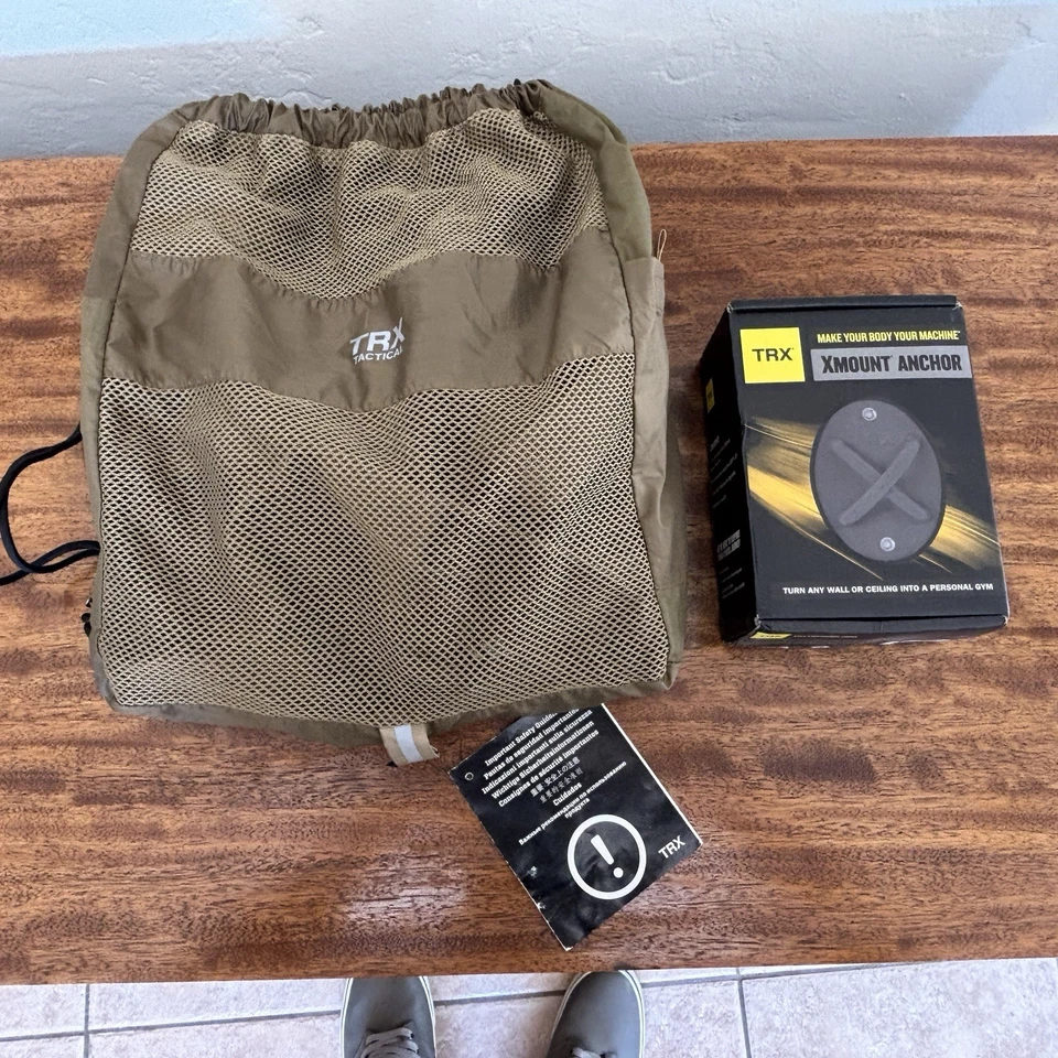 Kit de Entrenador de Suspensión de Gimnasio Táctico TRX con Anclaje de Pared Montaje X Nuevo con Etiquetas Gimnasio en Casa Foto 1 de 4