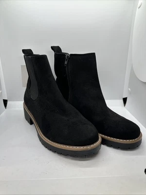 Bota Chelsea Kensie Kayla Gamuza Cremallera Lateral Suela (Negro) NUEVA Talla 8.5 Foto 1 de 4