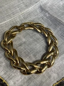 Vintage Gold Tone 7" Chain Bracelet Jewelry VA-10 - Picture 1 of 4