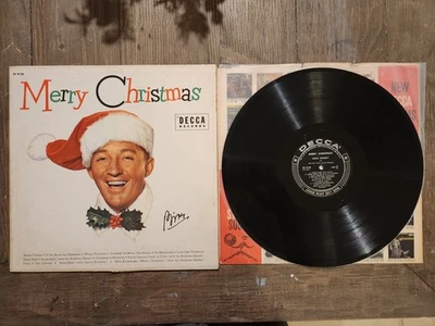Bing Crosby Merry Christmas LP Decca DL8128 OG 1955 1st Press Black Silver White - Image 1 of 3