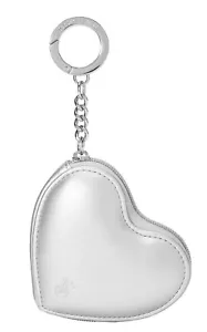 VICTORIA’S SECRET Llavero Bolsa Corazón, Plateado - Nuevo con Etiquetas - Imagen 1 de 2