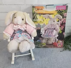 Gemmy Animated Rocking Easter Bunny Talks & Plays Music For Parts Vintage 1994 - Picture 1 of 11