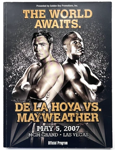 Floyd Mayweather Jr vs Oscar De La Hoya onsite program # 38 - 0 boxing w/ POSTER Cover