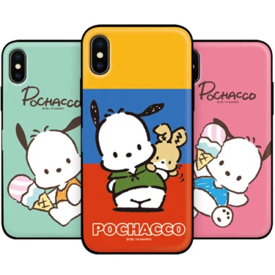 Pochacco Card Door Bumper Case for iPhone X XS XS Max XR 7/8/SE2/SE3 7/8 Plus - Image 1 of 4