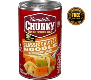 Campbell's Chunky Classic Chicken Noodle Soup, 18.6 oz Can - Picture 1 of 6
