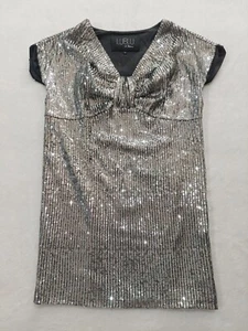 LUBLU Kira Plastinina Damen Partykleid Sequence Silber Schwarz Größe XS - Bild 1 von 7