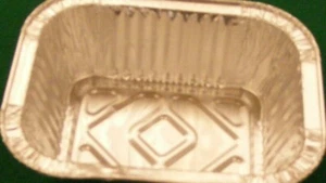 100 CONTENITORI VASCHETTE IN ALLUMINIO 1/2 PORZIONE ALIMENTI PATATINE ASPORTO - Foto 1 di 1