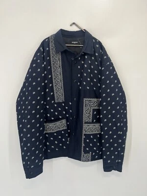 The Kooples Quilted Bandana Pocket Front Button Jacket New Navy - Size Large - Image 1 of 4