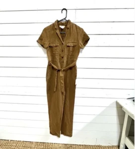 NWT C & C Super Soft Linen Summer Jumpsuit Button Up SMALL + FREE SHIPPING - Picture 1 of 9