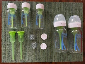 Dr Brown’s Natural Flow Glass Baby Bottles Lot Of 5 - Picture 1 of 4