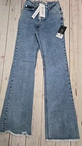 JEANS ajustados orgánicos Na-kd Nakd Fashion talla 34 dobladillo crudo NUEVO - Imagen 1 de 3