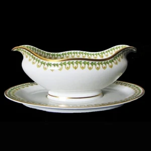 Haviland & Co Limoges France Schleiger 761 Gravy Boat Attached Underplate 9-1/4" - Picture 1 of 7