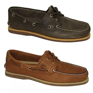 Timberland Classic Boat Shoes 2-Eye Deck Shoes Men Boots Shoes - Picture 1 of 15