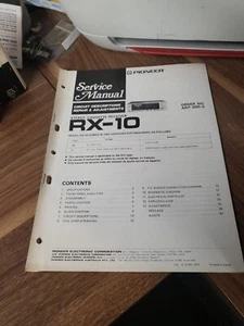 Pioneer RX-10 Cassette Receiver Service Manual *Original* - Picture 1 of 2