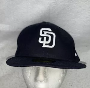 Gorra New Era 59Fifty MLB San Diego Padres Talla 8 Negra Blanca Personalizada 5950 sombrero - Imagen 1 de 10