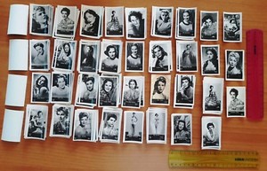 1950s VAV FILM ARTISTS PHOTO STICKER CARD LOT 