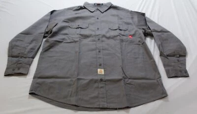 Bocomal Mens Tall 7.5oz Solid Classic Button Work Shirt IW4 Light Gray Size 2XLT - Image 1 of 3
