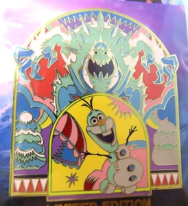 Disney Pin PALM Pink Ala Mode Monogram Intl. Frozen Olaf and Marshmallow LE 250 - Picture 1 of 3