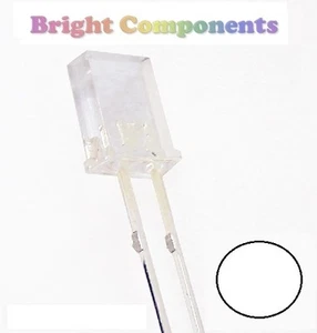 10 x rechteckige weiße LED 2 x 3 x 4 mm - UK-Verkäufer - Bild 1 von 1