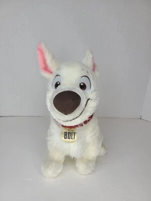 Authentic Disney Parks Bolt Dog 11" Plush Toy Doll Walt Disney Dog Tag Name - Image 1 of 4