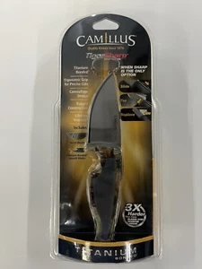 Camillus Tiger Sharp Titanium Bonded Fixed Blade Knife W/ Sheath - Picture 1 of 2