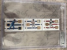 2019 National Treasures Triple Booklet /25 BGS 9 George Brett Ron Santo Boyer