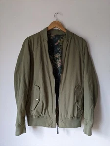 Pull and Bear Double Faced Jacket Coat Large Green - Picture 1 of 9