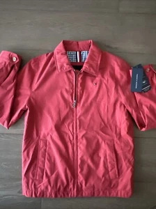 Men’s Tommy Hilfiger Lightweight Microtwill Golf Jacket Red Size S - Picture 1 of 7