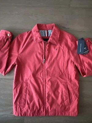 Men’s Tommy Hilfiger Lightweight Microtwill Golf Jacket Red Size S - Image 1 of 4