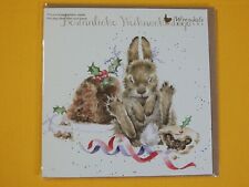 Hase Häschen Weihnachten Klappkarten Wrendale Designs Grußkarten Tiere Kuchen 