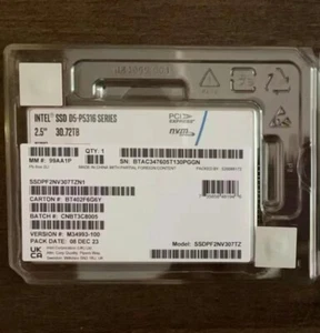 Intel SSD D5-P5316 Series 30.72TB PCIE NVME U.2 2.5" Drive Solid SSDPF2NV307TZ - Picture 1 of 1