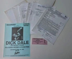 Dick Dale Concert Contract 1994 Pittsburgh - Picture 1 of 1