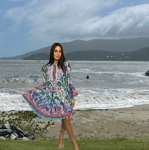 Short Dress with a pop of colour by Antica Sartoria Giacomo Cinque - Bild 1 von 2