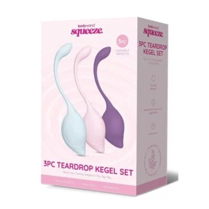 Bodywand Squeeze 3 Piece Teardrop Kegel Set Love Ball Pelvic Trainer Balls Women - Picture 1 of 3