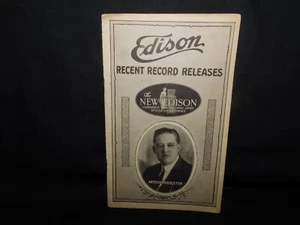 CATÁLOGO PUBLICITARIO DE LANZAMIENTOS DE DISCOS RECIENTES EDISON PRINCIPIOS DE 1900 - 100% ORIGINAL - Imagen 1 de 2